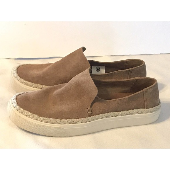 Toms Tan Suede Slip-On Loafers - Picture 4 of 11